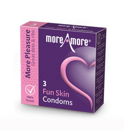Kondoms Pjaċevoli tal-Ġilda (3pcs) MoreAmore 41309