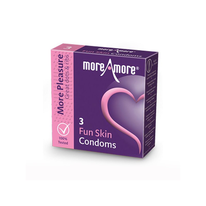 Fun Skin Condoms (3pcs) MoreAmore 41309