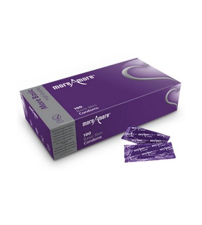 Kondoms Bażiċi tal-Ġilda (100pcs) MoreAmore 40470