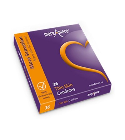 Kondoms tal-Ġilda rqiqa (36pcs) MoreAmore 43402