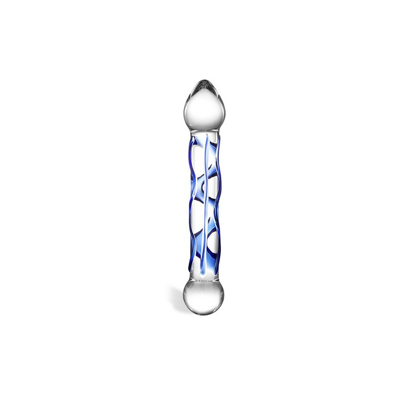Dildo Full Tip Textured Glas 05600
