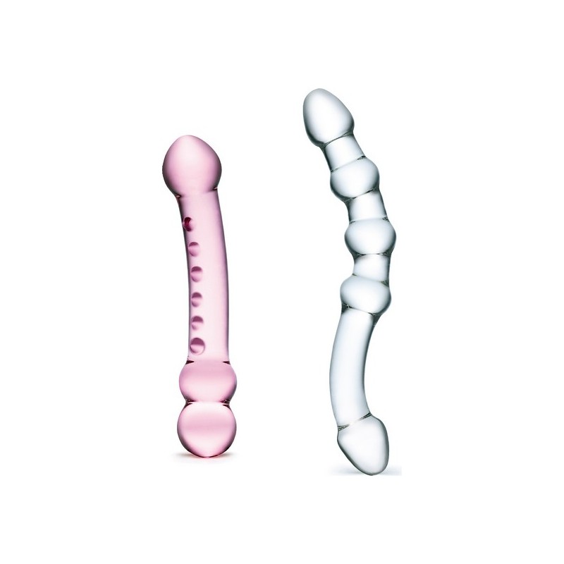 Lielais baudas komplekts Glass Dildo Glas (2 pcs)