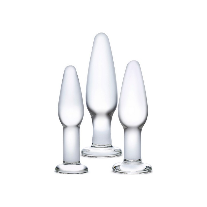 Lielais baudas komplekts Anal Training Glas (3 pcs)