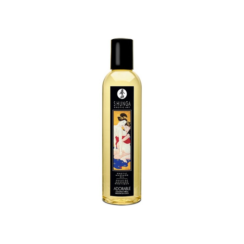 Żejt Erotiku tal-Massaġġi Coconut Thrills Shunga (250 ml)