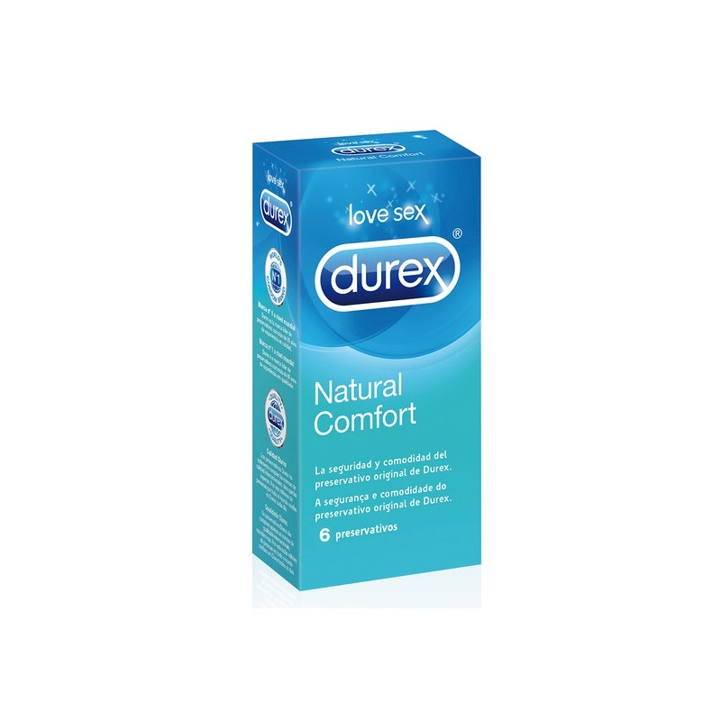 Kondoms Durex Natural Plus (6 Unitajiet)