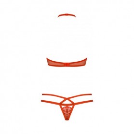 Underwear Set Obsessive 838-SET-3 Red Size S/M (2 pcs)