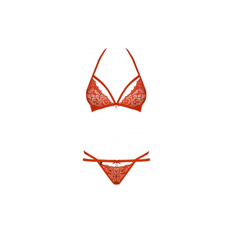 Underwear Set Obsessive 838-SET-3 Red L/XL (2 pcs)