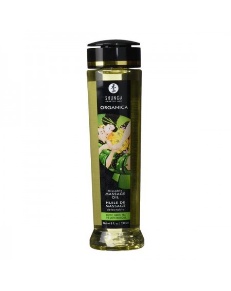 Органическое массажное масло Эротик Зеленый чай Shunga Exotic (240 ml)