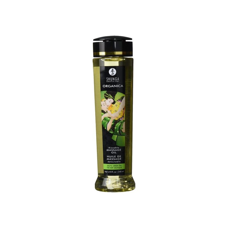 Органическое массажное масло Эротик Зеленый чай Shunga Exotic (240 ml)