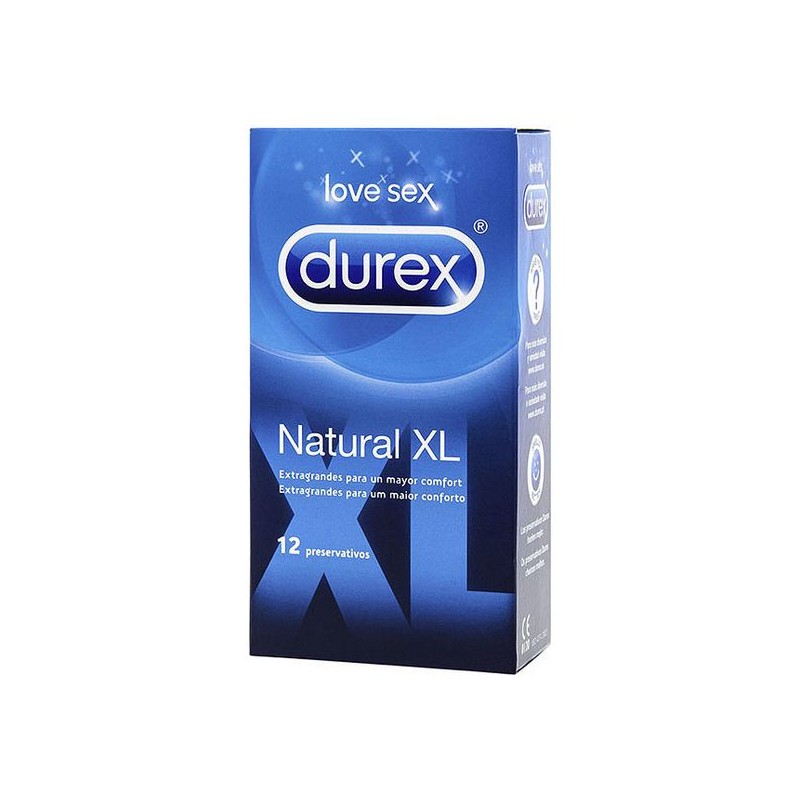 Prezervatīvi Durex Natural (XL Izmērs) (12 uds)