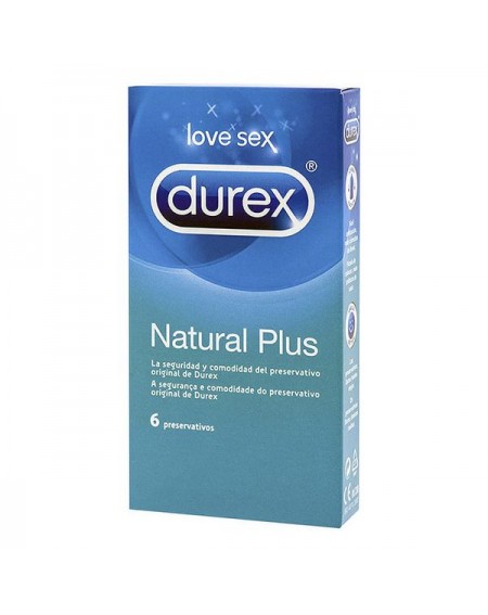 Prezervatīvi Durex Natural Plus Ø 5,6 cm (6 uds)