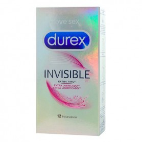 Invisible Extra Lubricated Condoms Durex (12 uds)