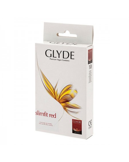 Презервативы Glyde Slimfit Red 17 cm (10 uds)