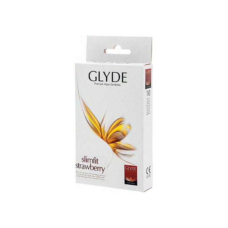 Prezervatīvi Glyde Zemenes 17 cm (10 uds)