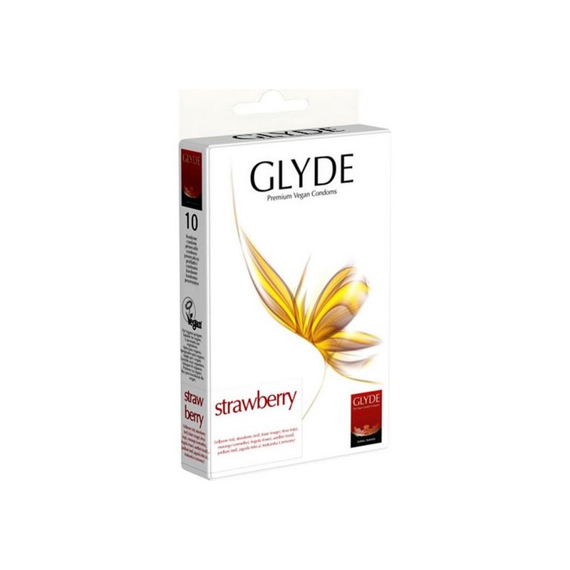 Preservativi Glyde Fragola 18 cm (10 uds)