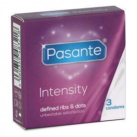 Condoms Pasante Intensity 19 cm 54 mm (3 pcs)