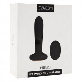 Анальная пробка с функцией подогрева Primo, черная Svakom NS7145