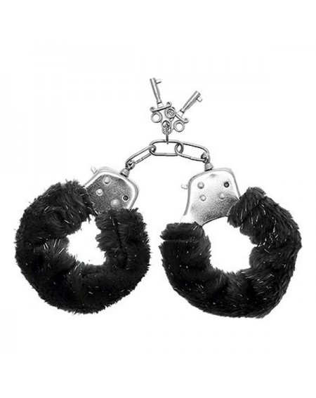 Cuffs S Pleasures Furry Black