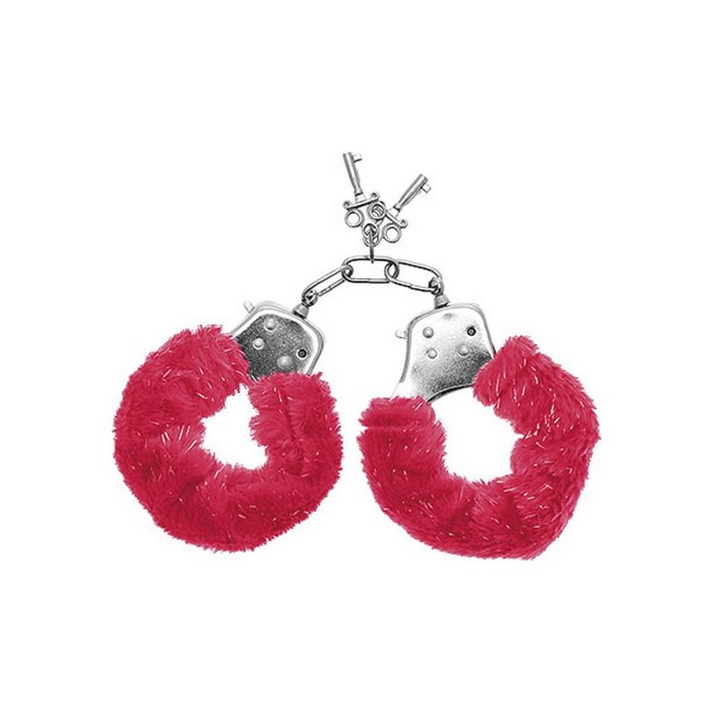 Cuffs S Pleasures Furry Red