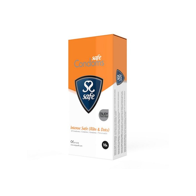 Intense Safe Condoms Rib-Nop (10 pcs) Safe 20022