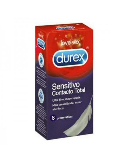 Prezervatīvi Durex Sensitivo Contacto Total Ø 5,2 cm (6 uds)