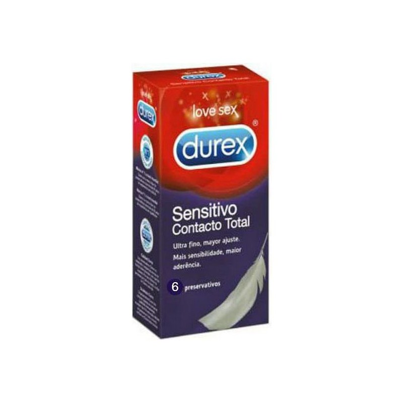 Condoms Durex Sensitivo Contacto Total Ø 5,2 cm (6 uds)