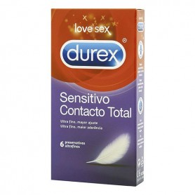 Condoms Durex Sensitivo Contacto Total Ø 5,2 cm (6 uds)