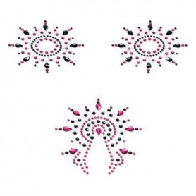 Komplekts Glorija melns & rozā Mystim (3 pcs)