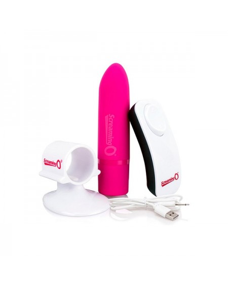 Positive Pink Vibrating Bullet with Remote Control The Screaming O